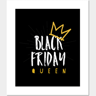 Black Friday Queen Shirt Gift Women Likes To Go Shopping Posters and Art